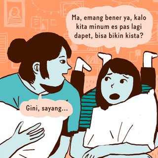‘Minum Es Saat Haid Bikin Kista Rahim’ dan Mitos Lainnya