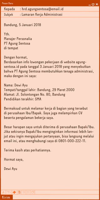 Subjek Email: Mau Ngelamar Kerja, Dong!